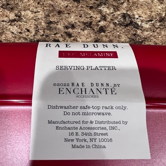 Brand new and never used Rae Dunn melamine Valentines plate - Picture 6 of 6